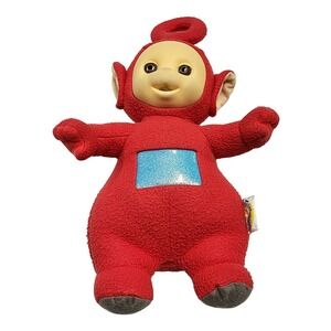 VINTAGE 1998 TELETUBBIES TALKING PO PLUSH TOY 13" RED - WORKS! see video